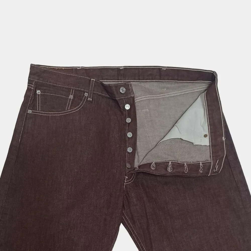 Vintage Levi's 501 XX Classic Buttonfly Rust Burgandy Jeans Men's Size 40x30 Y2K